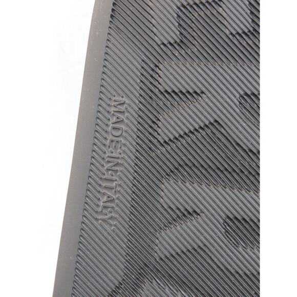 NIB FERRAGAMO GROOVE 6 BEIGE BLACK RUBBER GANCINI LOGO SANDALS SLIDES 11 M - Picture 14 of 15